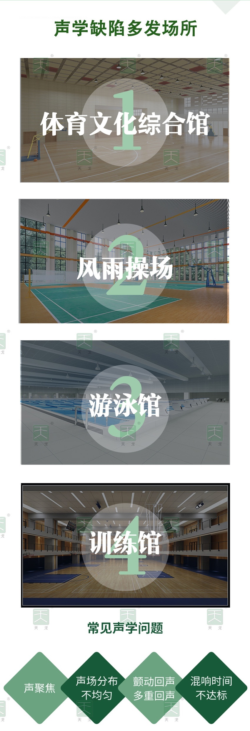 體育館聲學(xué)缺陷多發(fā)場所